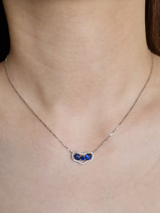 GEMA KYANITE BLUE SAPPHIRE DIAMOND NECKLACE