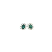 Load image into Gallery viewer, PERENNA EMERALD DIAMOND EARRING
