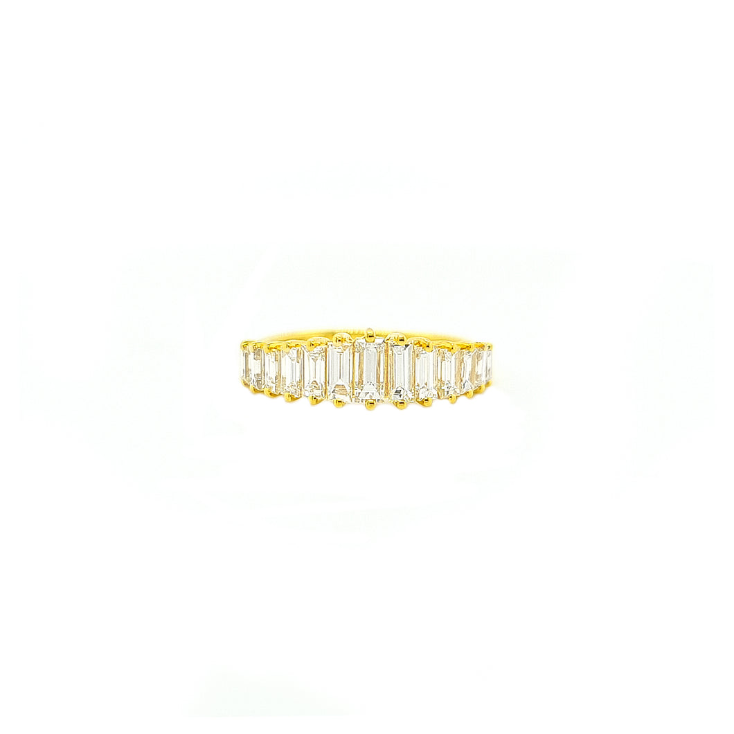 KAYLA BAGUETTE DIAMOND RING YELLOW GOLD