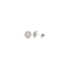 Load image into Gallery viewer, KYRA DIAMOND ROUND EARRINGS WHITE GOLD
