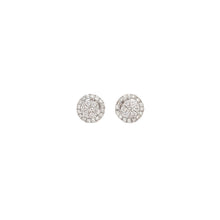 Load image into Gallery viewer, KYRA DIAMOND ROUND EARRINGS WHITE GOLD
