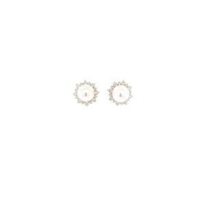 MAE PEARL DIAMOND EARRINGS