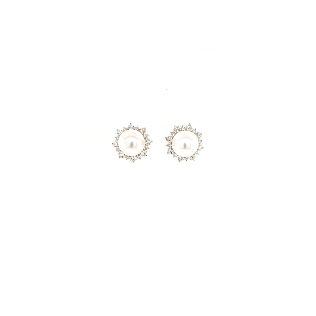 MAE PEARL DIAMOND EARRINGS