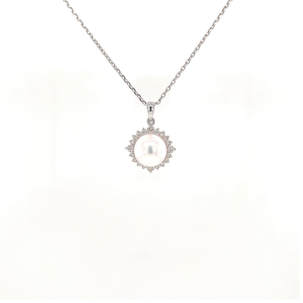 MAE PEARL DIAMOND PENDANT