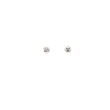 Load image into Gallery viewer, MINI DARLA BEZEL SET DIAMOND EARRING WHITE GOLD
