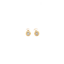 Load image into Gallery viewer, MINI DARLA BEZEL SET DIAMOND EARRING YELLOW GOLD
