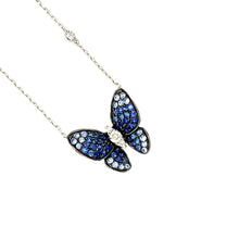 Load image into Gallery viewer, PAPILLON BLUE SAPPHIRE  NECKLACE
