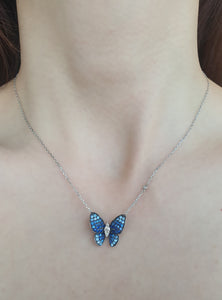 PAPILLON BLUE SAPPHIRE  NECKLACE