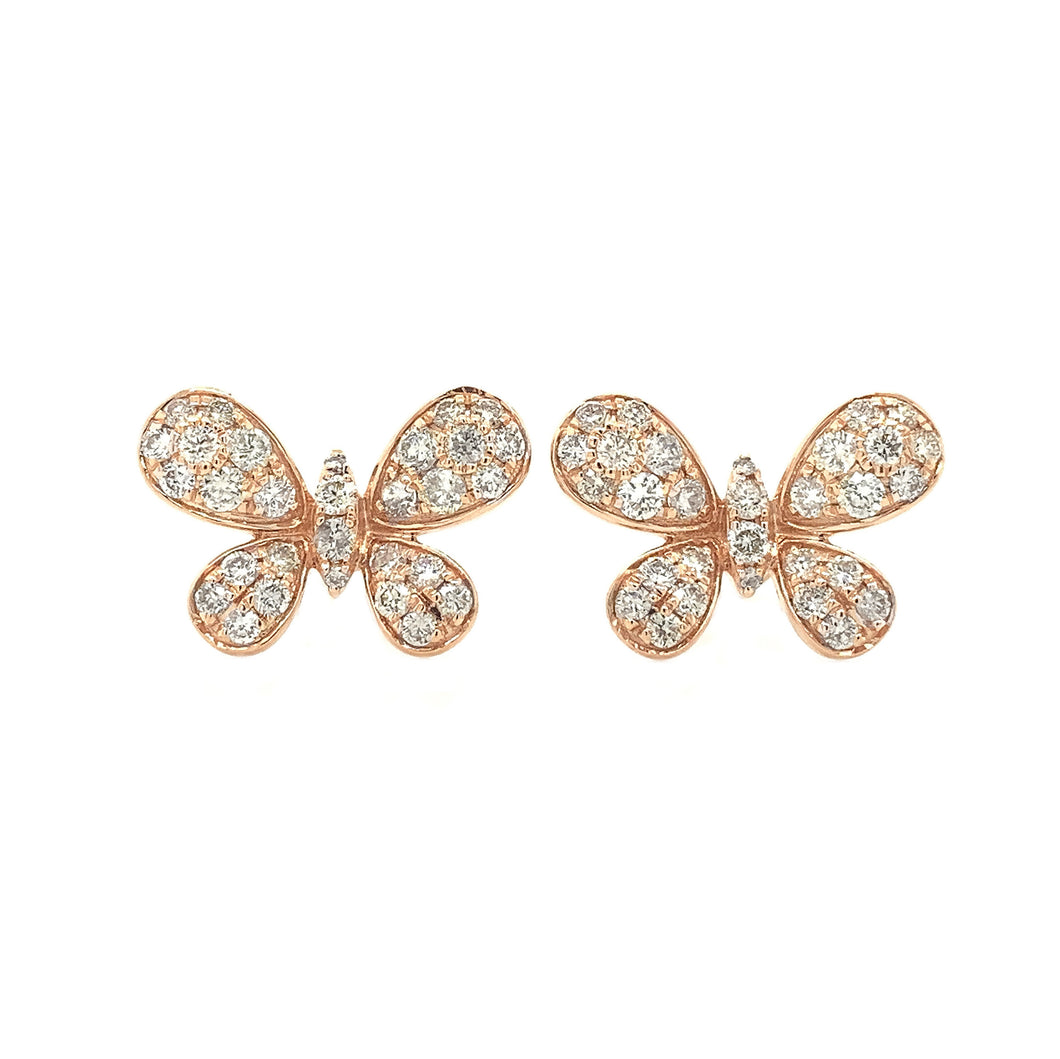 PAPILLON DIAMOND ROSE GOLD EARRING