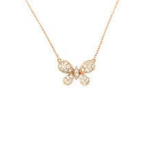 Load image into Gallery viewer, PAPILLON DIAMOND ROSE GOLD NECKLACE
