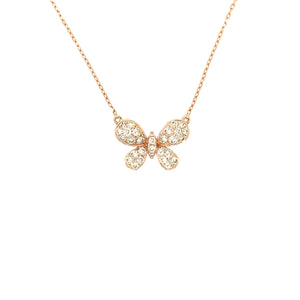 PAPILLON DIAMOND ROSE GOLD NECKLACE