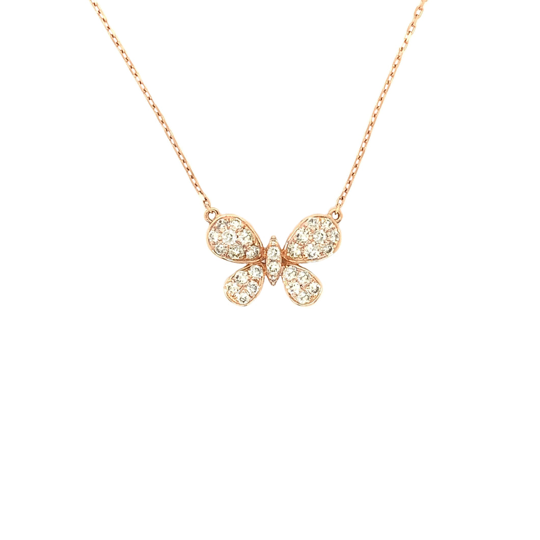 PAPILLON DIAMOND ROSE GOLD NECKLACE