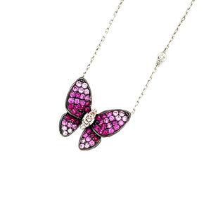 PAPILLON PINK SAPPHIRE RUBY NECKLACE