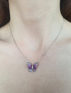 PAPILLON PINK SAPPHIRE RUBY NECKLACE