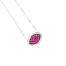 Load image into Gallery viewer, EVIL EYE RUBY NECKLACE
