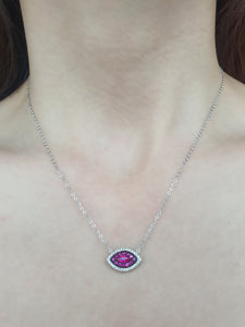 EVIL EYE RUBY NECKLACE