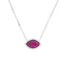 Load image into Gallery viewer, EVIL EYE RUBY NECKLACE
