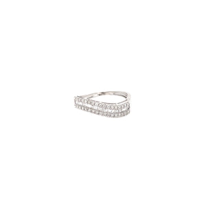 SKYLAR WAVE DIAMOND RING WHITE GOLD