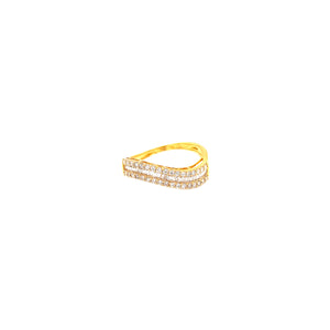 SKYLAR WAVE DIAMOND RING YELLOW GOLD