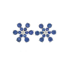 Load image into Gallery viewer, SNOWFLAKE BLUE SAPPHIRE EARRING
