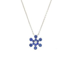 SNOWFLAKE BLUE SAPPHIRE NECKLACE