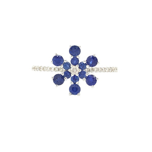 SNOWFLAKE BLUE SAPPHIRE RING