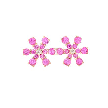 Load image into Gallery viewer, SNOWFLAKE PINK SAPPHIRE EARRING
