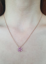 Load image into Gallery viewer, SNOWFLAKE PINK SAPPHIRE NECKLACE
