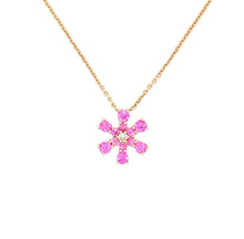 Load image into Gallery viewer, SNOWFLAKE PINK SAPPHIRE NECKLACE
