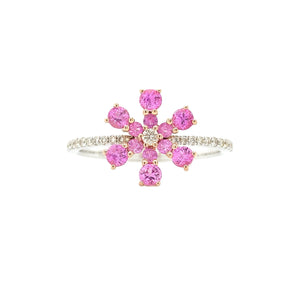 SNOWFLAKE PINK SAPPHIRE RING