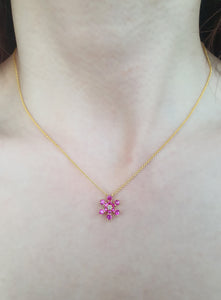 SNOWFLAKE RUBY NECKLACE