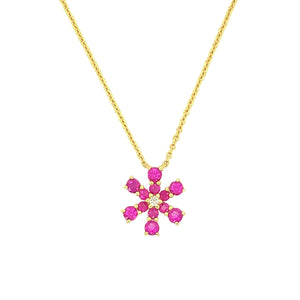 SNOWFLAKE RUBY NECKLACE