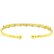 Load image into Gallery viewer, STAR BURST BANGLE YELLOW GOLD
