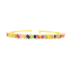 STAR BURST BANGLE YELLOW GOLD