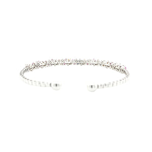 STAR BURST BANGLE WHITE GOLD