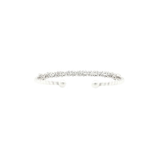 STAR BURST DIAMOND BANGLE WHITE GOLD