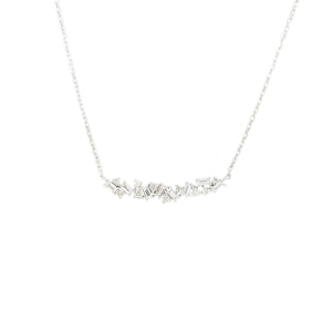 STAR BURST DIAMOND NECKLACE WHITE GOLD