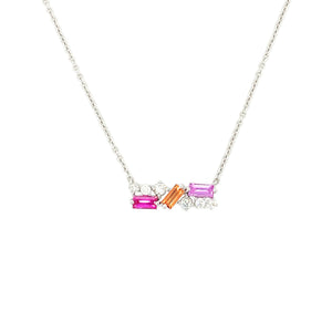 STAR BURST NECKLACE MINI WHITE GOLD