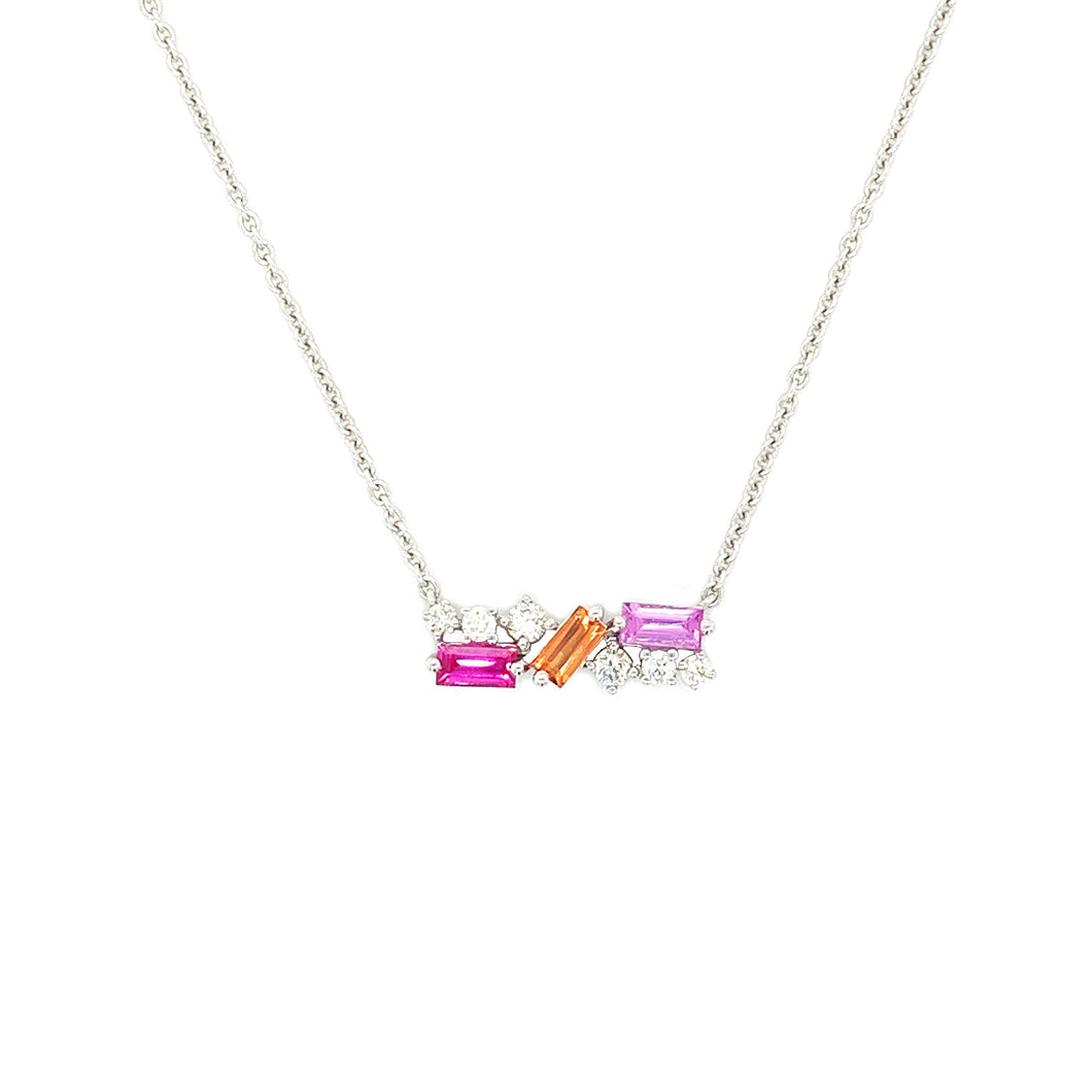 STAR BURST NECKLACE MINI WHITE GOLD