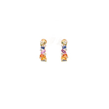 Load image into Gallery viewer, STAR BURST PASTEL EARRINGS YELLOW GOLD
