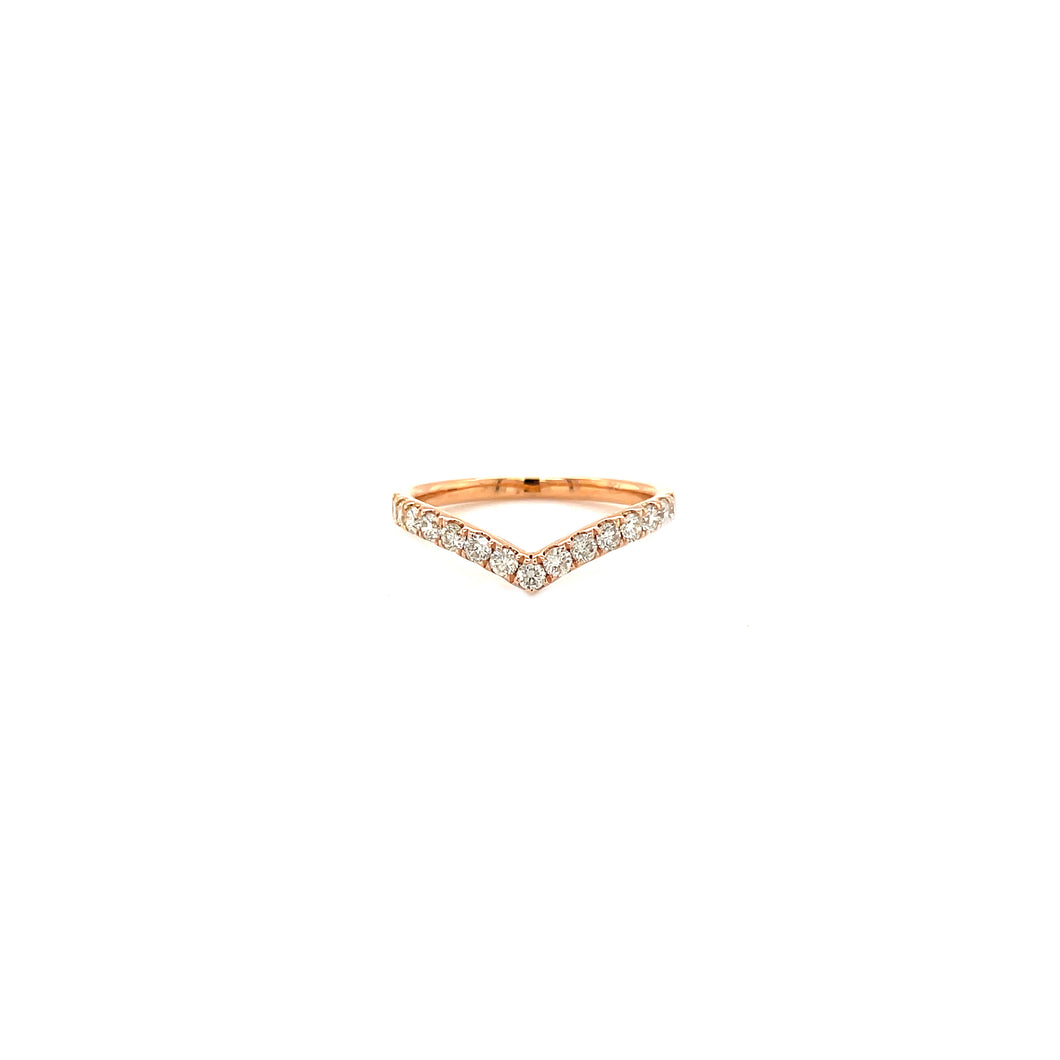 VALENTINA WISHBONE DIAMOND RING ROSE GOLD