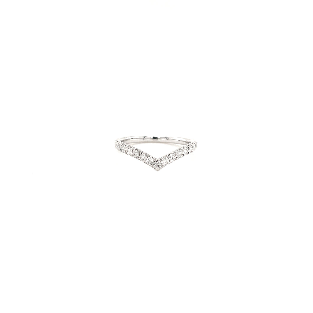 VALENTINA WISHBONE DIAMOND RING WHITE GOLD