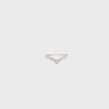 Load and play video in Gallery viewer, VALENTINA WISHBONE DIAMOND RING WHITE GOLD
