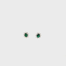 Load and play video in Gallery viewer, PERENNA EMERALD DIAMOND EARRING
