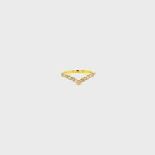 Load and play video in Gallery viewer, VALENTINA WISHBONE DIAMOND RING YELLOW GOLD
