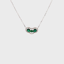 Load and play video in Gallery viewer, GEMA EMERALD DIAMOND NECKLACE
